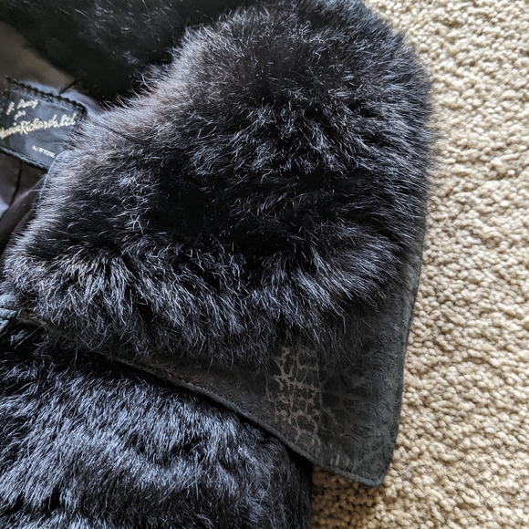 J. Percy for Marvin Richards 1980's Leather/Fur Bomber Jacket sz M - Picture 4 of 10